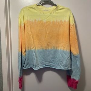 Spiritual gangster cropped sweatshirt - tie dye